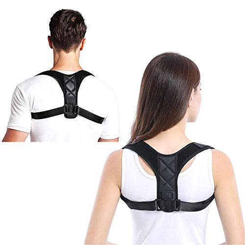 DOSMUNG Geradehalter zur Haltungskorrektur, Rückenstütze Rückentrainer Rückenbandage, Schultergurt Haltungstrainer Posture Corrector, Größenverstellbar für Nacken Rücken Schulterschmerzen - Unisex