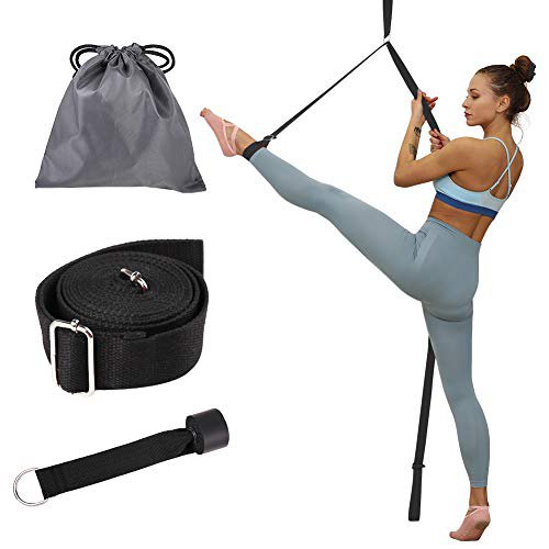 SUSSURRO Fitnessbänder Set Baumwolle Schlingentrainer mit Türanker Schlagpolster widerstandsbänder krafttraining Fitnessband Theraband Resistance Band Langer Yoga Gurt Band Zubehör(schwarz)