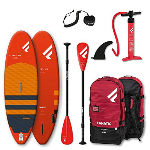 Fanatic Ripper Air 7';10"Aufblasbares SUP Stand Up Paddle Boarding Paket - Board, Tasche, Pumpe & Paddel - Leichtgewicht