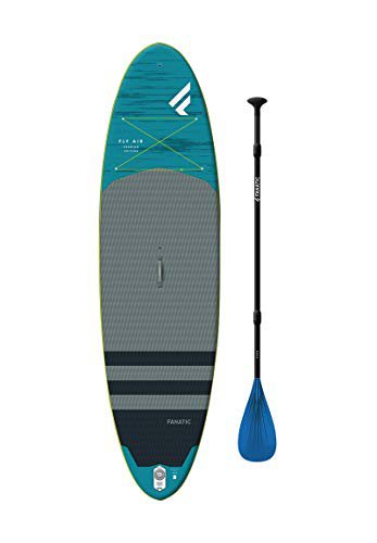 Fanatic Fly Air Premium 9';8"aufblasbares SUP Stand Up Paddle Boarding Paket - Board, Tasche, Pumpe & Carbon 25 Paddel