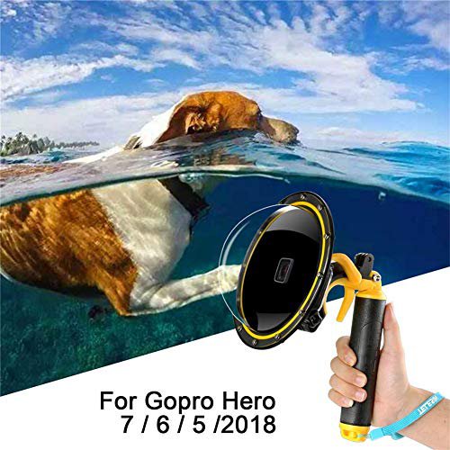 Sjpzwcrl Für GoPro Dome Port, für Gopro Hero 7 6 5 2018 Black Dome GoPro Zubehör Unterwasser Dome Objektivdeckel Wasserdichter Gehäusekoffer Tauchen Superanzug mit Pistolenabzug für Actionkamera