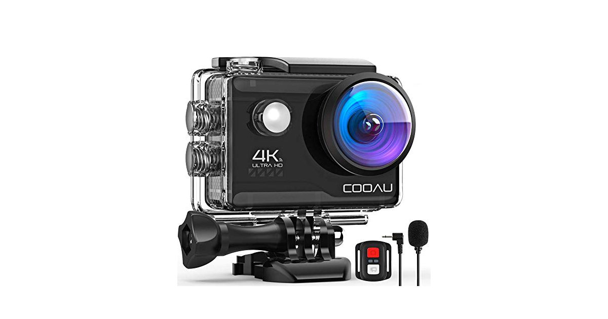 COOAU 4K Action Cam 20MP WiFi Sports Kamera Unterwasserkamera 40m mit