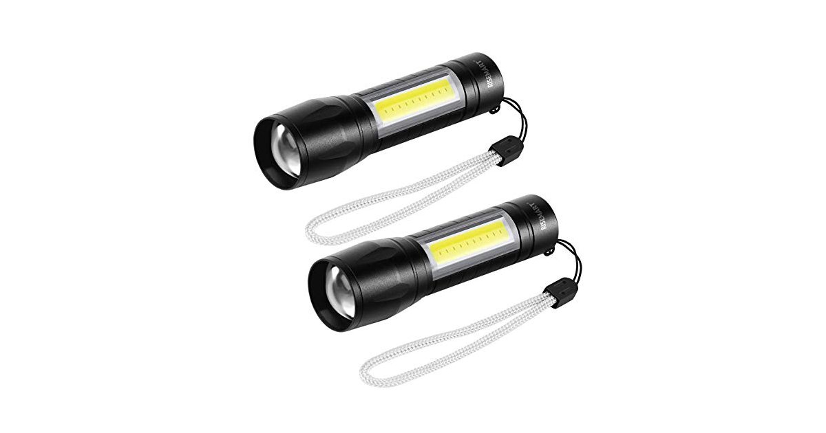 Cussity Mini-Taschenlampe Schlüsselanhänger – Wiederaufladbar, 12 Stück, Wasserdicht