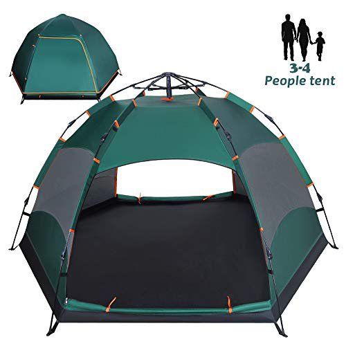 Zelt für 2 oder 3-4 Personen Pop Up Campingzelt Kuppelzelt Outdoor Blau Grün 
