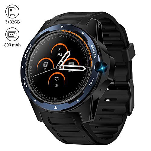 Wasmart Smartwatch, Multi Zifferblatt LTE Funktion Smart Watch Kamera 5MP mit Video Anruf Gesundheitsmanagement MP3-System Musik Uhren Gesundheit Fitness Tracker Geeignet für Business Freizeit