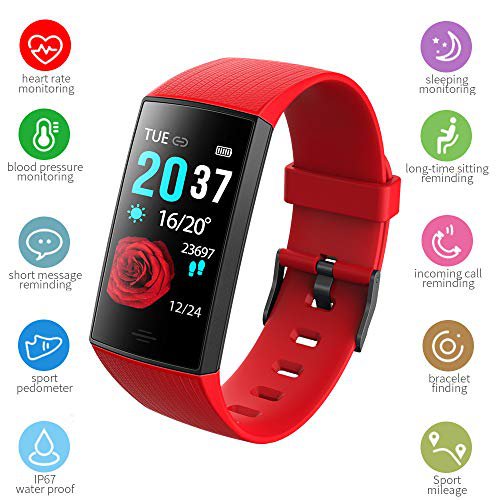 Family Homes Willful Smartwatch,Touch-Display Fitness Armbanduhr mit Pulsuhr Fitness Tracker IP67 Wasserdicht Sportuhr Smart Watch mit Schrittzähler,Schlafmonitor,Stoppuhr für Damen Herren Kinder