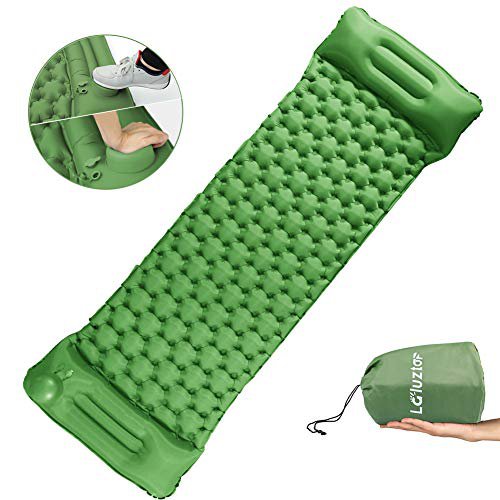 Laluztop Isomatte Camping Selbstaufblasend Ultraleichte Schlafmatte Handpresse Aufblasbare Langlebige Wasserdichte Luftmatratze kompakte für Outdoor,Wandern,Backpacking,Camping,Strand