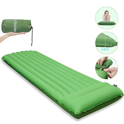Laluztop Isomatte Camping, Ultraleichte Schlafmatte kleines Packmaß, Aufblasbare Luftmatratze aus 40D Nylon and TPU, 2.8 R-Wert Ideal für Reise Camping Wandern und Backpacking
