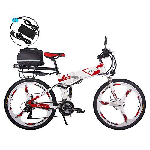 RICH BIT Elektrofahrräder 36V 12.8A Li-Batterie Faltrad MTB Mountainbike E  Bike 26 Zoll Shimano