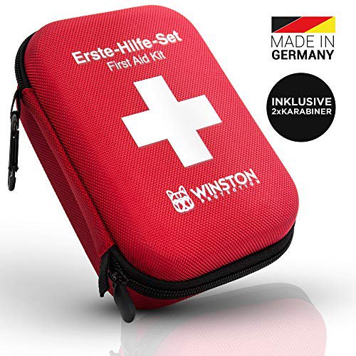 Winston Protection ® Erste Hilfe Set - Erste Hilfe im 28-teiligem Set mit  Pinzette und Zeckenzange 