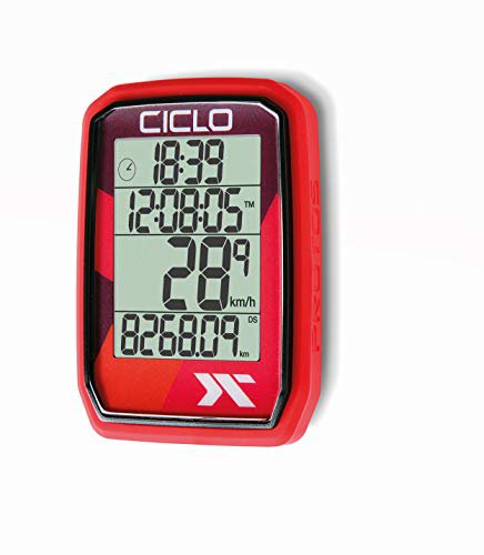 Ciclosport CICLO Unisex – Erwachsene PROTOS 205 Fahrradcomputer, rot, normal