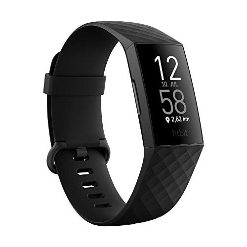 Fitbit Fitness-Tracker  Charge 4 mit GPS, Schwimmtracking & bis zu 7 Tage Akkulaufzeit, Schwarz