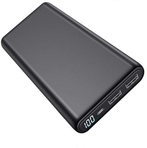 Trswyop Powerbank 25800mAh 【Verbesserte Version LCD Digital Display 100%-0】Hoher Kapazität Power Bank Externer Akku mit 2 USB Output Schnellladung Akku Pack für Smartphones, Tablets und andere Geräte