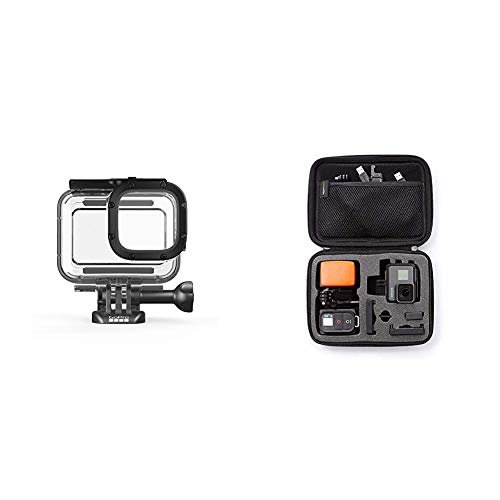 GoPro Schutzgehäuse für HERO8 Black (Offizielles  Zubehör) & Amazon Basics Tragetasche für  Actionkameras, Gr. S