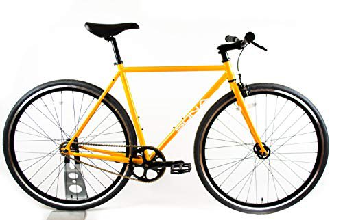 SONA Bikes SONA Original Singlespeed Fixed Gear Bikes | Urban Commuter City Fixie Bike | Entworfen und handgebaut in Dublin | Flip Flop Bike Nabe | Festrad & Freilauf L Orange
