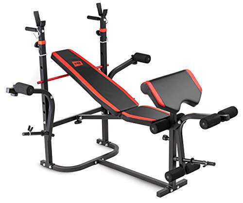 HS HOP-SPORT Hop-Sport Hantelbank Kraftstation 1065 mit Curlpult, Beincurler und Butterfly