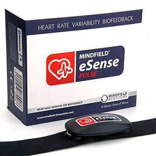 Mindfield eSense Pulssensor mit Smartphone-App | Herzratenvariabilität (HRV) Biofeedback & Pulsfrequenz-Training mit tragbarem Brustgurt | mit umfangreicher, kostenloser App