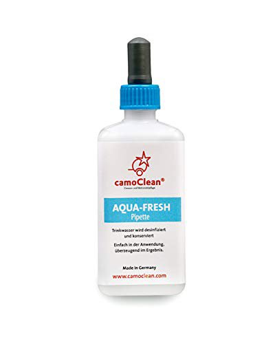 CamoClean Wasseraufbereiter Pipette Trinkwasser Desinfektion Konservierer Ohne Chlor 100ml – Trinkwasseraufbereitung geruchs- und geschmacksneutral