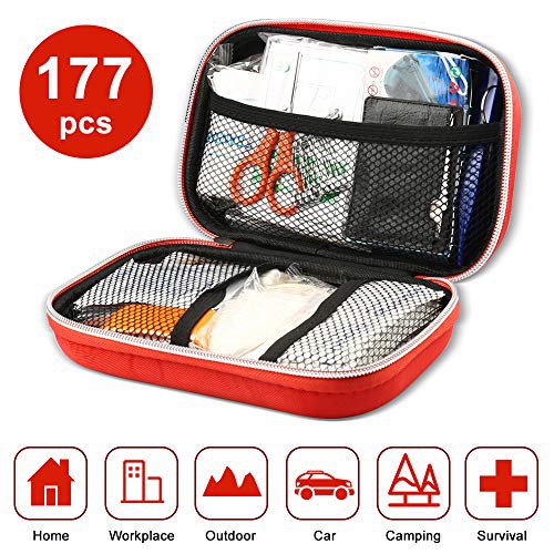 Tokenhigh Erste Hilfe Set 117-teilig Erste-Hilfe-Set Essentiell Erstversorgung Ultraleicht Tragbar Wasserdicht Mini First Aid Kit Medizinisch Überlebens Kompakt Kit für Zuhause Auto Reisen Camping und Outdoor