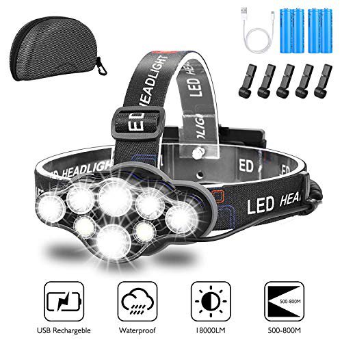 LED Stirnlampe 4-Modi Kopflampe 160 Lumen Scheinwerfer für Joggen,Laufen Angeln 
