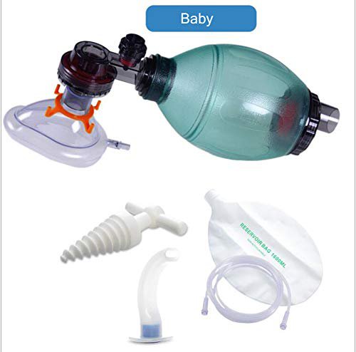 LLQ Einfaches Erste-Hilfe-Set, Simple Breathing Apparatus for Adults and Children,Cardiopulmonary Resuscitation Emergency Airbag Whole Set,Adult Models