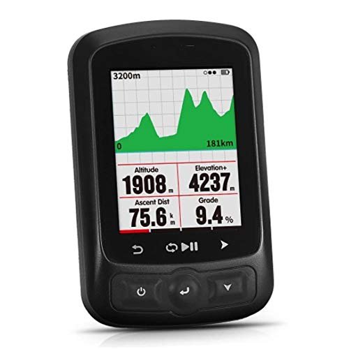 Owenqian Kilometerzähler GPS-Radcomputer Navigation Radfahren Fahrrad GPS Computer-Entfernungsmesser mit dem Berg (Farbe : Black, Size : One Size)