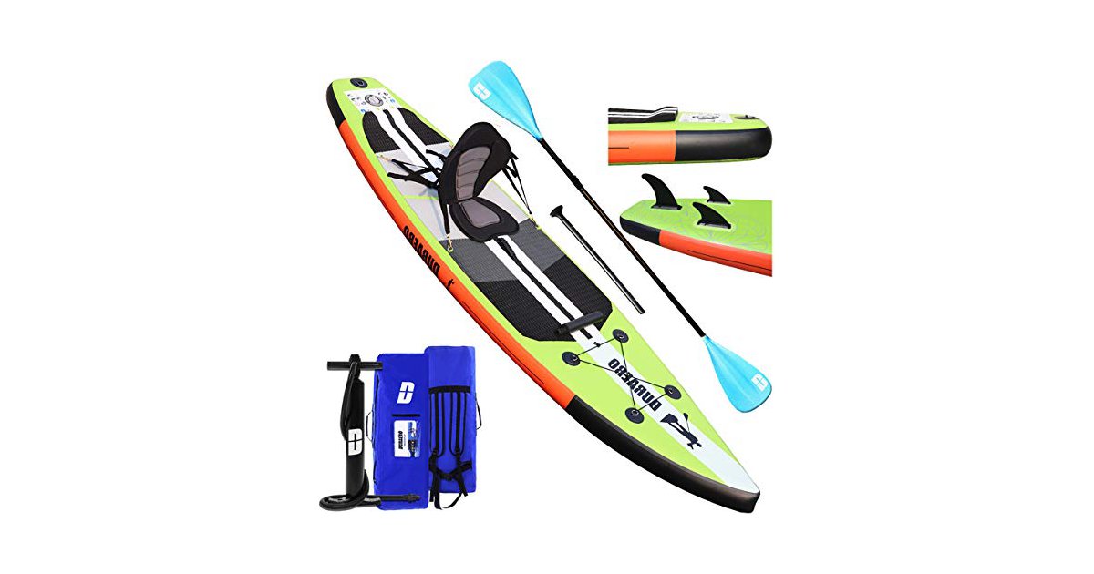 DURAERO Stand up Paddling Board Aufblasbare SUP Board Set, Kajak Sitz, 330x76x15cm, bis 130kg ...
