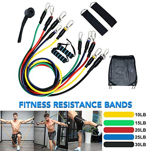 Airymap 11 Stück Krafttraining Gurt Set, fortschrittlicher Fitness Gürtel, Schlingentrainer Sling Trainer Set mit Türanker, Griff und Knöchelriemen Stapelbar für Krafttraining, Yoga und Pilates