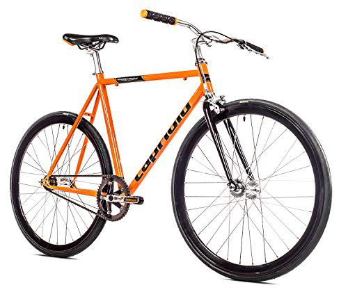 breluxx ® Singlespeed 700C/1, 28 Zoll Fixie Singlespeed Fastboy CityBike, orange, 11,7kg, Made in EU, Modell 2020