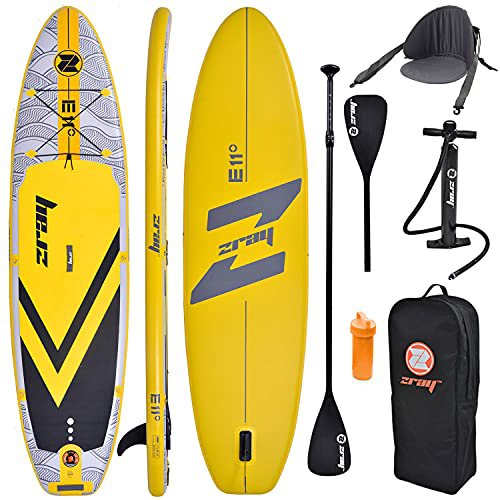 Zray E11 Combo 11'0" Aufblasbar Sup Board Stand up Paddle Komplette Packung 335x84x12cm mit Kajak Sitz und Doppelpaddel