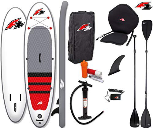 F2 Strato 11'5" SUP Board Stand Up Paddle ISUP mit Kajak Paddel und Kajak Sitz 350x83cm