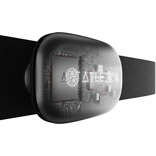 Atletica A5 Brustgurt | unterstützt als einziger Pulsgurt alle drei Standards 5.3 kHz, ANT+ sowie Bluetooth | kompatibel mit über 100 Smartphone, App und Cardiogeräte Hersteller | EKG genau | genormed