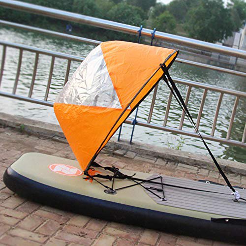 DishyKooker 106,7 cm faltbares Boot leichtes Windsegel SUP Paddle Board Segel mit Klarsichtfenster Drifting Zubehör Outdoor Hot Products