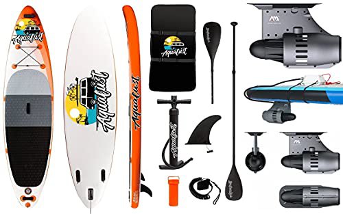 AQUALUST 10'6" SUP Board Stand Up Paddle Surf-Board BlueDrive S Power Fin Motor mit Akku orange