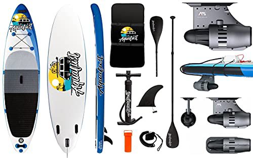 AQUALUST 10'6" SUP Board Stand Up Paddle Surf-Board BlueDrive S Power Fin Motor mit Akku Blue