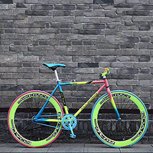 XDOUBAO Fahrrad Fahrrad Mountainbikes hometrainer fahrrad elektrisches Fahrrad Mountain Road Bike Fixed Gear 26 Zoll Single Speed ​​Retro Frame Mann und Frau Studenten Adult Bicycle-Mehrfarbig_26inch
