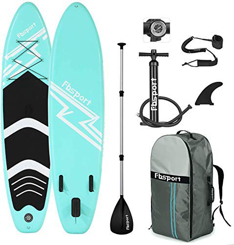 FBSPORT SUP Board,Stand Up Paddle Board,Aufblasbare Boards für Stand-Up Paddling 15CM Dick,Premium SUP Paddelbrett Kit mit 3-TLG verstellbares Alu-Paddel+Handpumpe,Komplettes Zubehör,Modelle-320CM