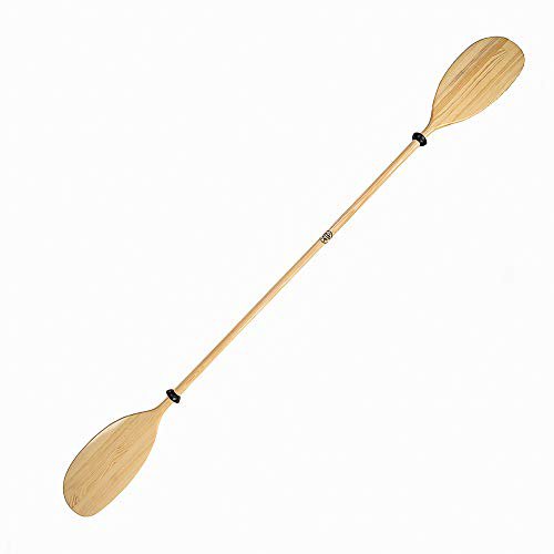 John Paddle let's rOAR www.johnpaddle.com Asymmetrisches Kajak Paddel Doppelpaddel (1 Stück) aus Massivholzplatte asymetrische Blattform (225cm) - EU ökologische Produktion