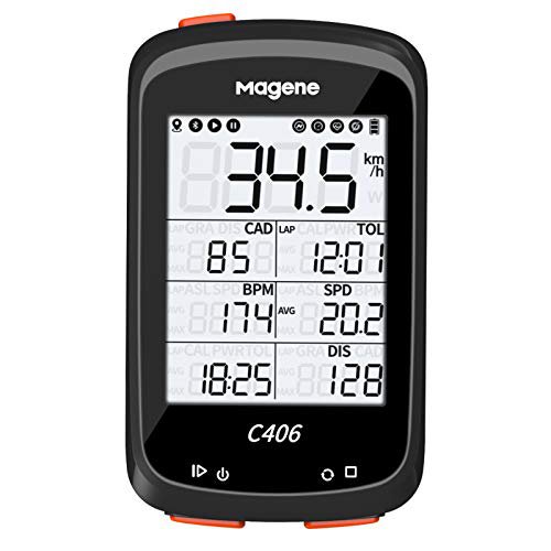 Magene C406 Fahrradcomputer mit Halter, wasserdichtem GPS-Fahrradcomputer, drahtlosem Smart Road-Fahrradmonitor, 2.5-Zoll-LCD-Bildschirm