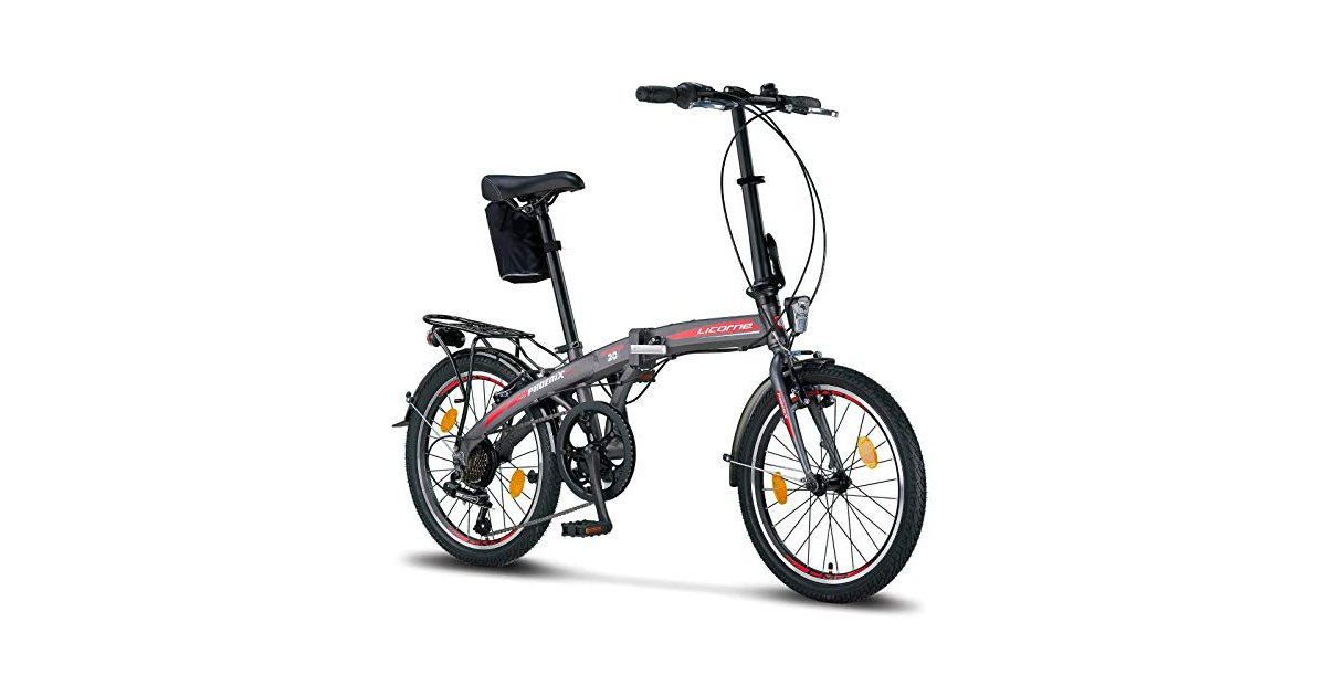 Bici Per Città Uomo Donna Licorne Bike Phoenix Bici Pieghevole 20 - Main Image