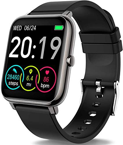 Motast Smartwatch,  Fitnessuhr 1.4 Zoll Voll Touchscreen Fitness Tracker mit Pulsmesser und Schlafanalyse, Musiksteuerung, Kamerasteuerung, Sport Armbanduhr für Damen Herren für iOS Android Handy