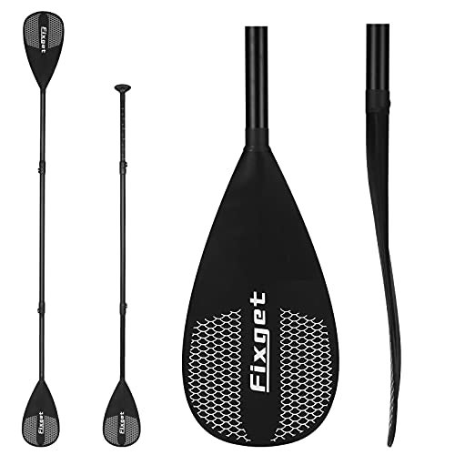 Fixget Paddel für SUP Kajak, 2 IN 1 Paddel für Stand-Up Paddling Einstellbare Länge für Personen über 152 cm,Leicht Aluminiumstange PP & Glasfaserblatt
