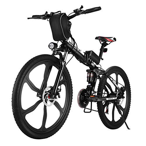 Vivi VIVI Elektrofahrrad E-Bike Klapprad, 26 Zoll Ebike Herren 350W Elektrisches Fahrrad Mit Herausnehmbarer 8Ah Batterie, Professionelle 21-Gang-gänge, Vollfederung