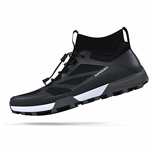 SANDUGO MTB Mountainbike Schuhe für Herren, 2 Schrauben geeignet Alle SPD Pedale, leicht und bequem, schwarz Herren Fahrradschuhe Size EU43