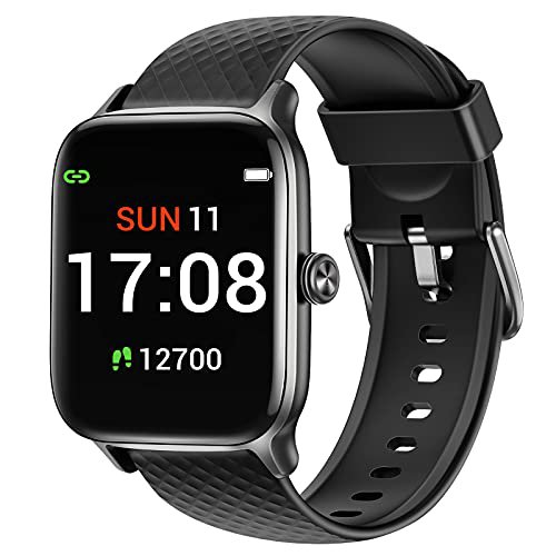 Letsfit Smartwatch für Damen Herren, 1.3 Zoll Voll Touchscreen Fitness Tracker mit Pulsuhr Schlafmonitor & Blutsauerstoffsättigung, Fitnessuhr mit Schrittzähler, 5ATM Wasserdicht Sportuhr Smart Watch