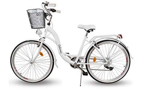 BDW Alice Komfort Fahrrad mit Rückenträger, Hollandrad, Damenfahrrad, 6-Gang,SCHWARZ, 28 Zoll Büchel klick KOSTENLOS !! (Weiß)
