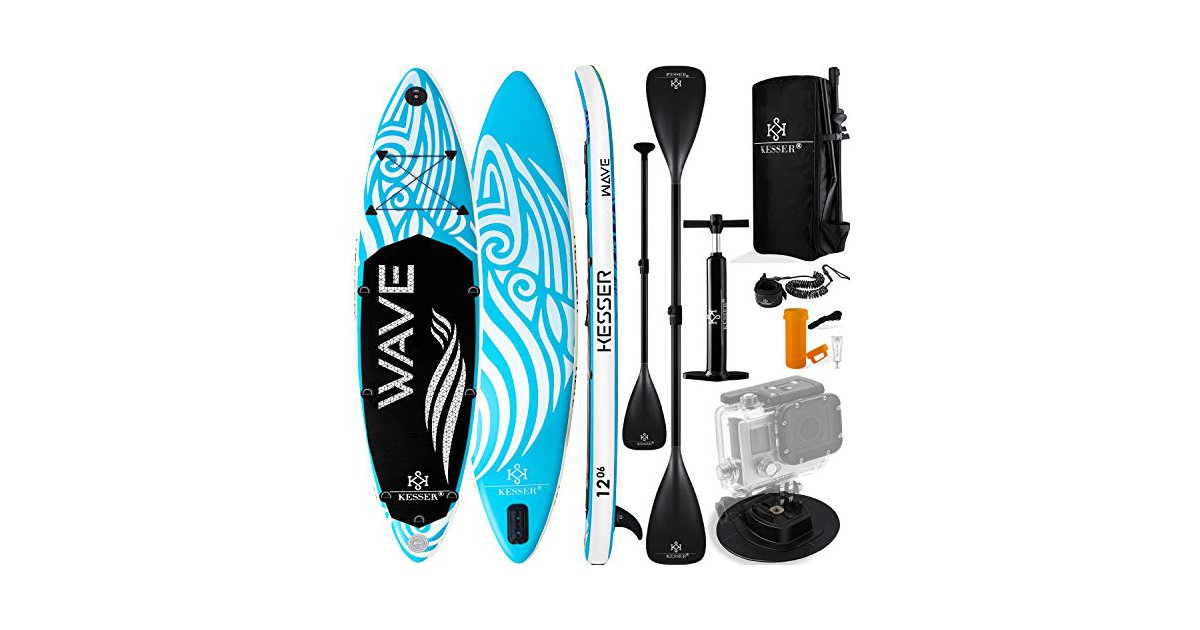 KESSER ® Aufblasbare SUP Board Set Stand Up Paddle Board, 305x76x15cm  10.0', Supboard Premium Surfboard Wassersport, 6 Zoll Dick, Komplettes  Zubehör