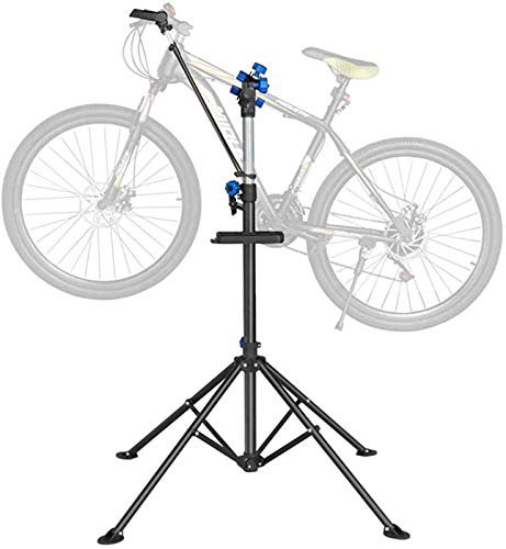 Yusheng Fahrradmontageständer Reparaturständer Mit Werkzeugablage, Robuster Fahrradreparaturständer Bis 50 Kg Fahrrad Montageständer Inkl. Werkzeugschale + Magnetfach, 360° Drehbar Mountainbike