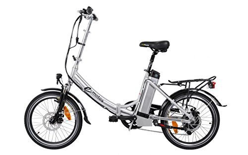 e-motos Alu Pedelec K20 Faltrad Klapprad E-Bike mit Li-Ion Akku (19Ah)