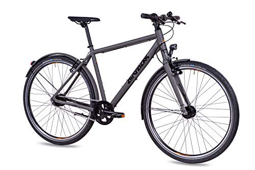 Airtracks Herren Urban Fahrrad 28 Zoll City Bike UR.2840 Shimano Nexus 7 Grau Matt (56cm (für Körpergröße 175-185cm))